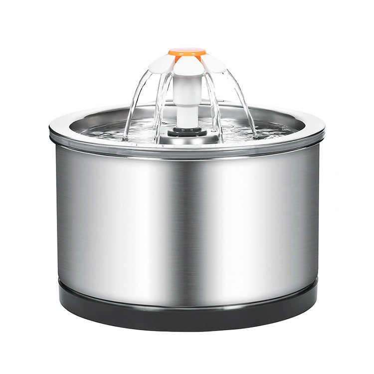 Fonte de Água Automática em Inox para Cães e Gatos – Silenciosa e Higiénica
