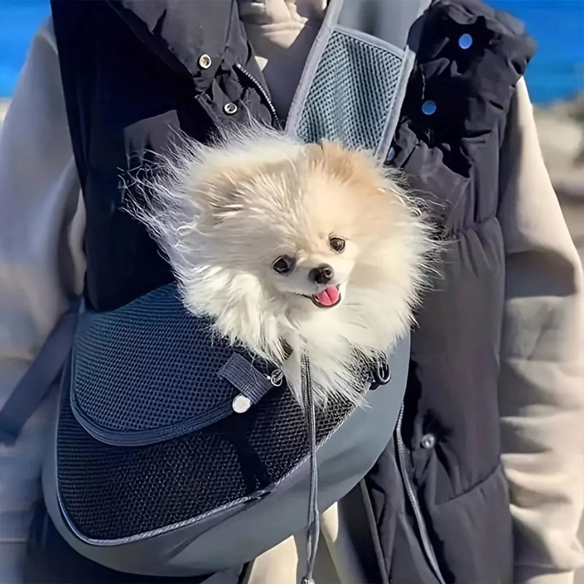 Mochila Transportadora para Cães e Gatos – Confortável e Respirável
