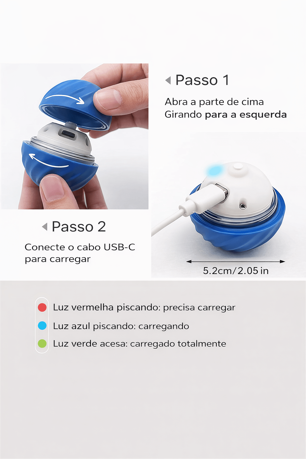 Bola Interativa Automática para Cães – Brinquedo Recarregável USB - DogCare.pt