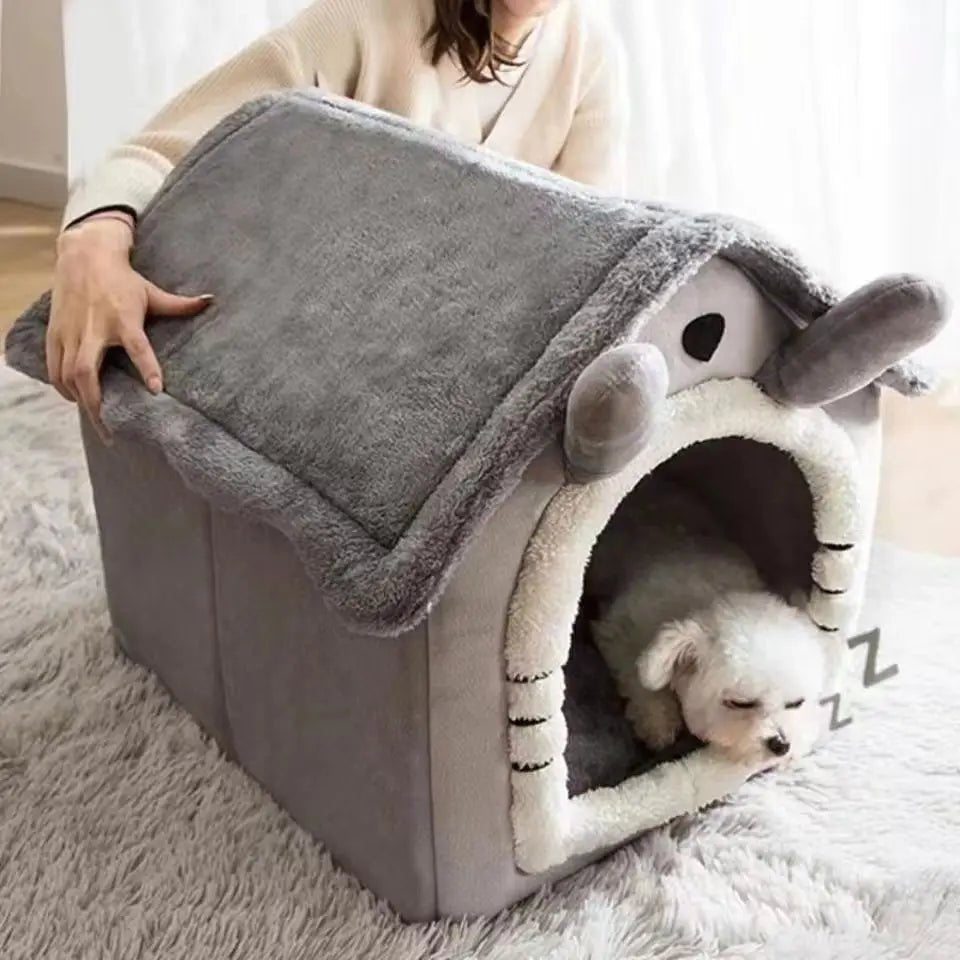 Cama Casinha para Cães Pequenos – Confortável e Lavável - DogCare.pt