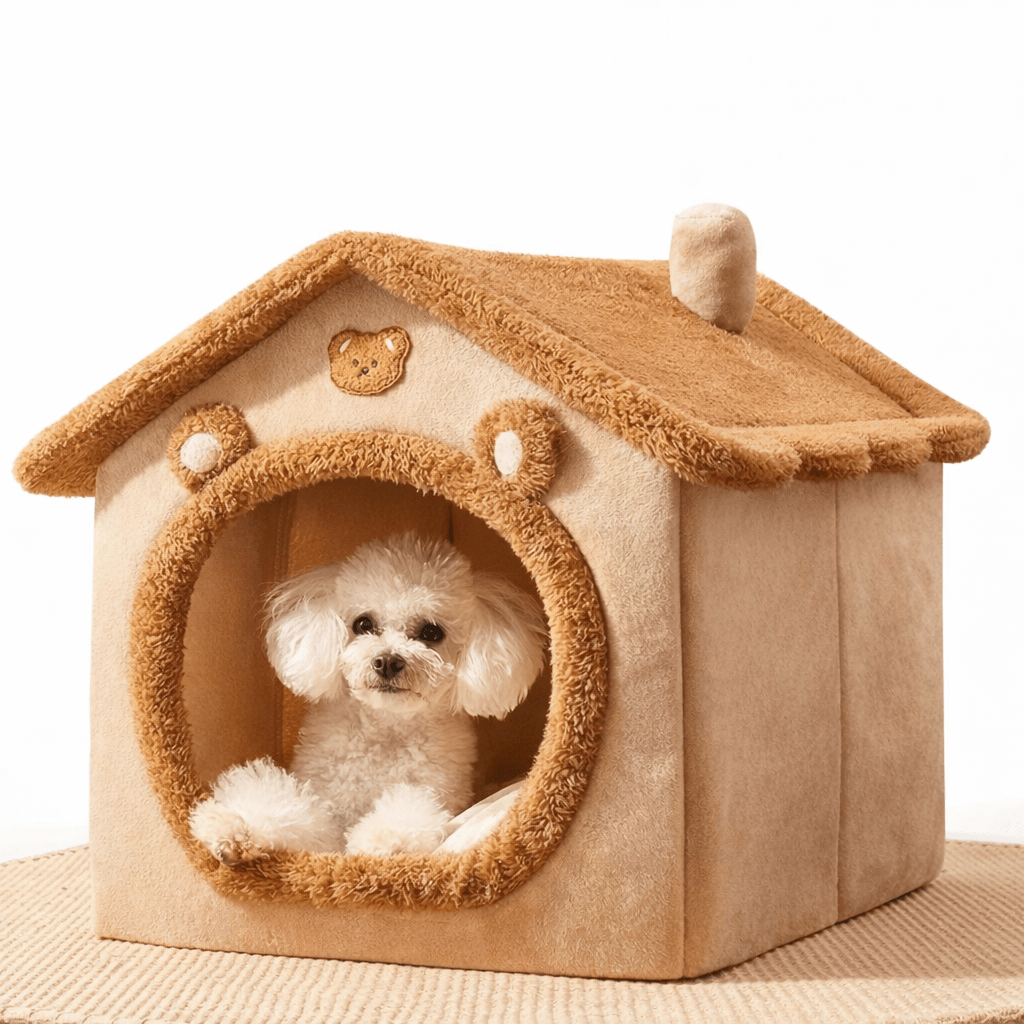 Cama Casinha para Cães Pequenos – Confortável e Lavável - DogCare.pt