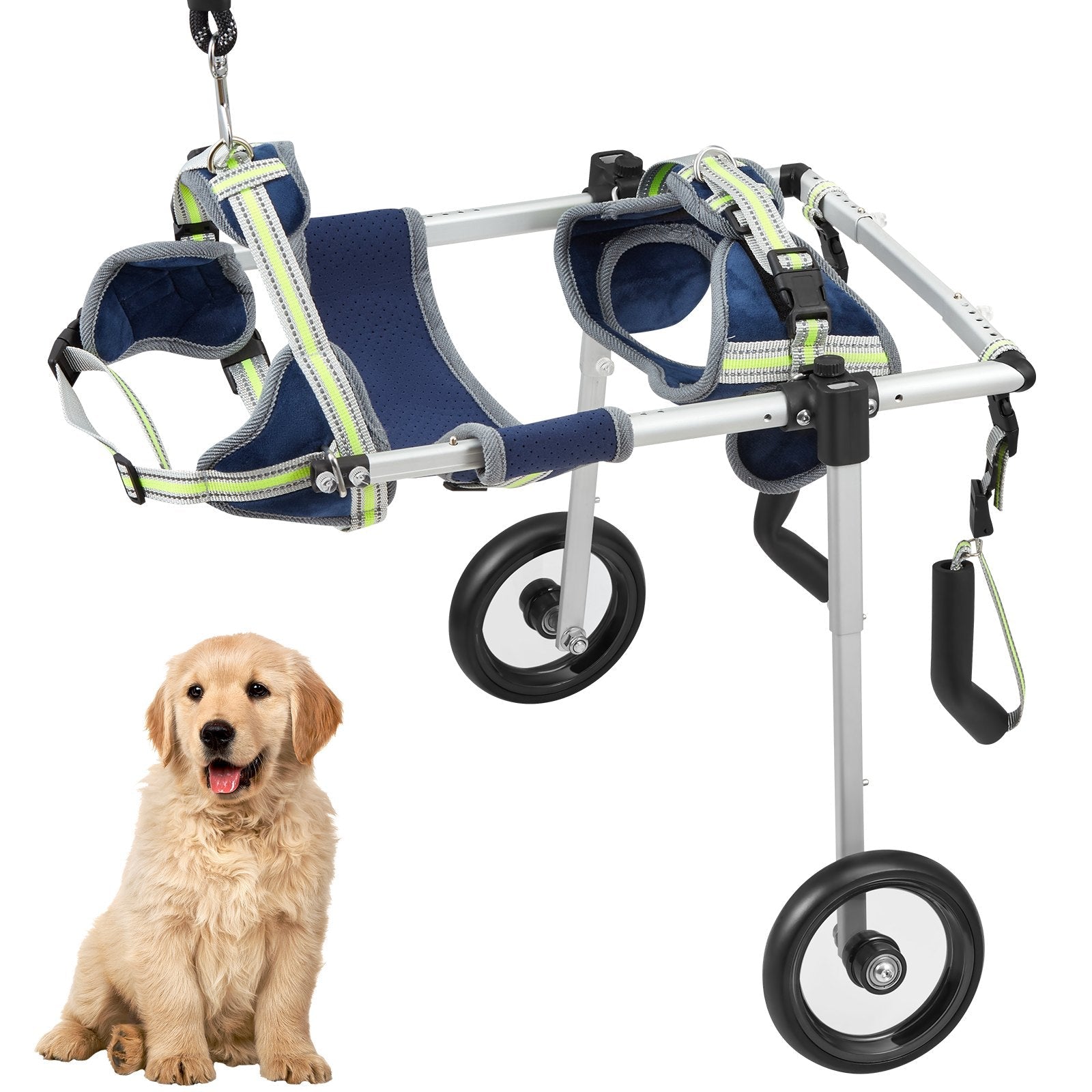 Carrinho Ajustável para Cães de Porte Grande – Estrutura Leve e Estável - DogCare.pt
