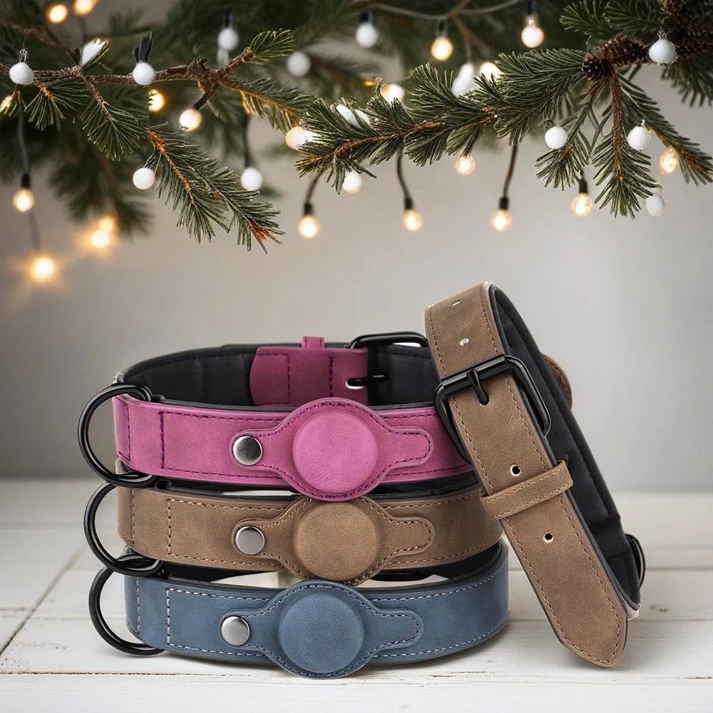 Coleira Ajustável para Cães com Suporte para Localizador – Conforto e Resistência - DogCare.pt