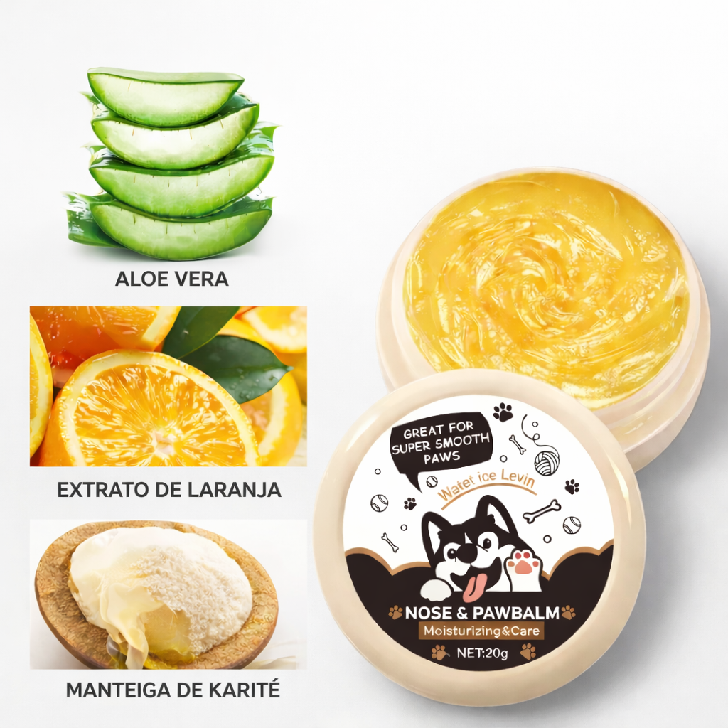 Bálsamo Hidratante para Nariz e Patas de Cães e Gatos – 20g