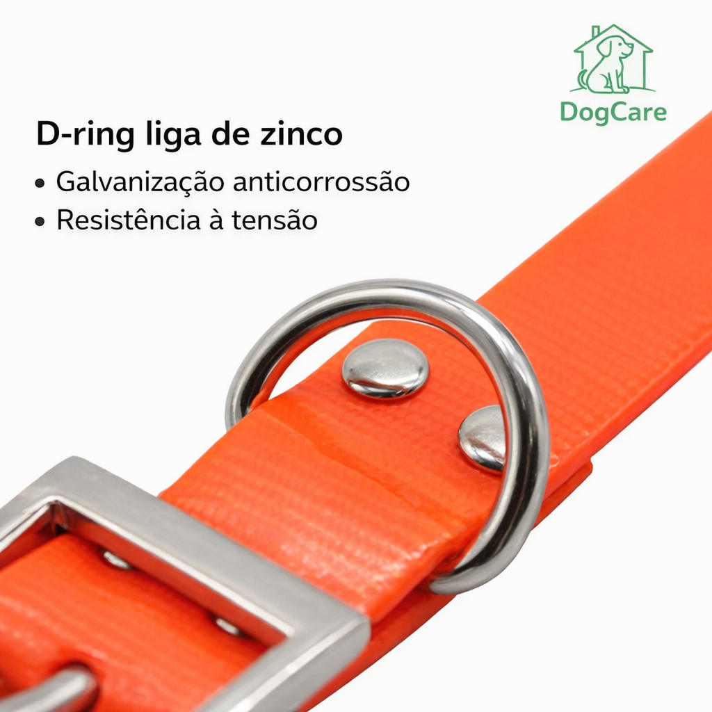 Coleira Impermeável para Cães em TPU – Ajustável e Fácil de Limpar