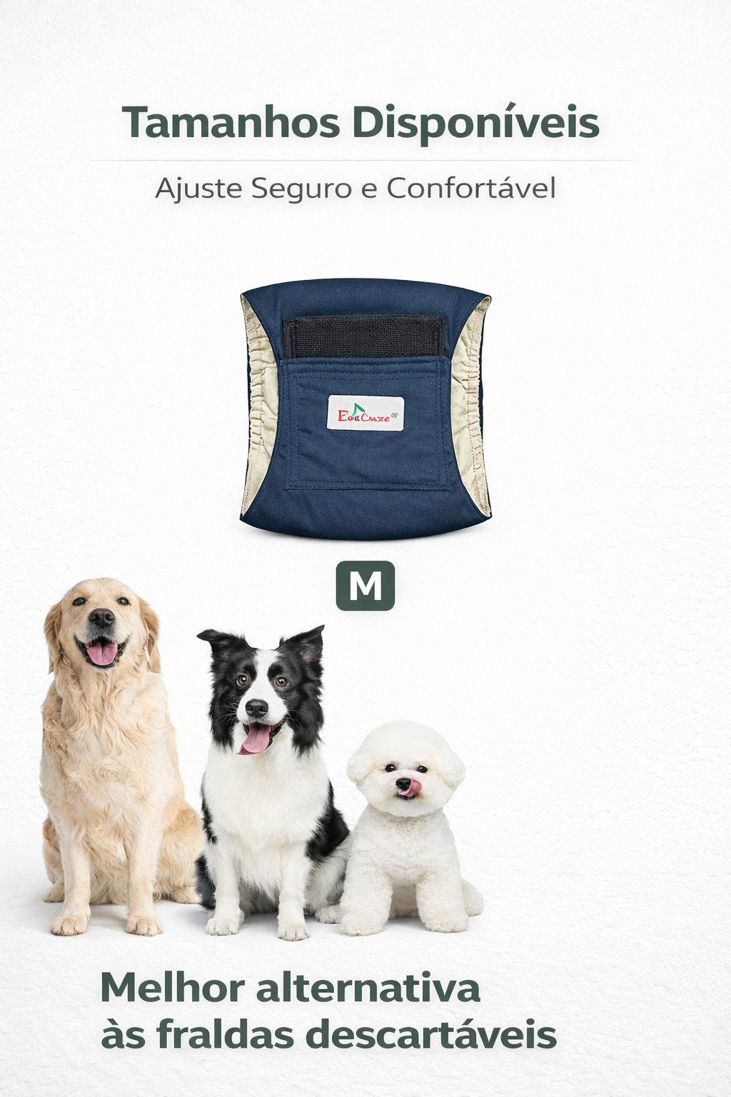 Faixa Abdominal Lavável para Cães Machos – Uso Interior