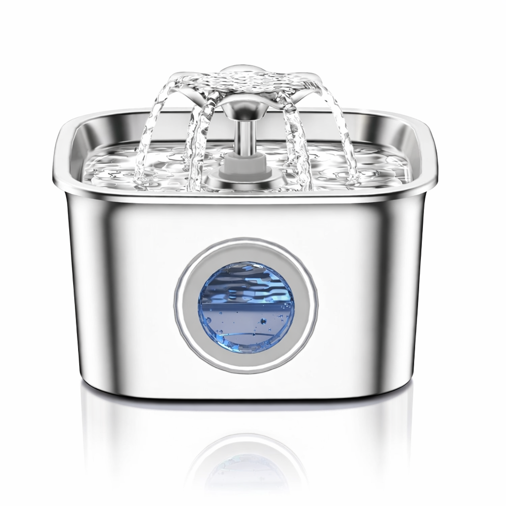 Fonte de Água Automática em Inox para Cães e Gatos – 2L