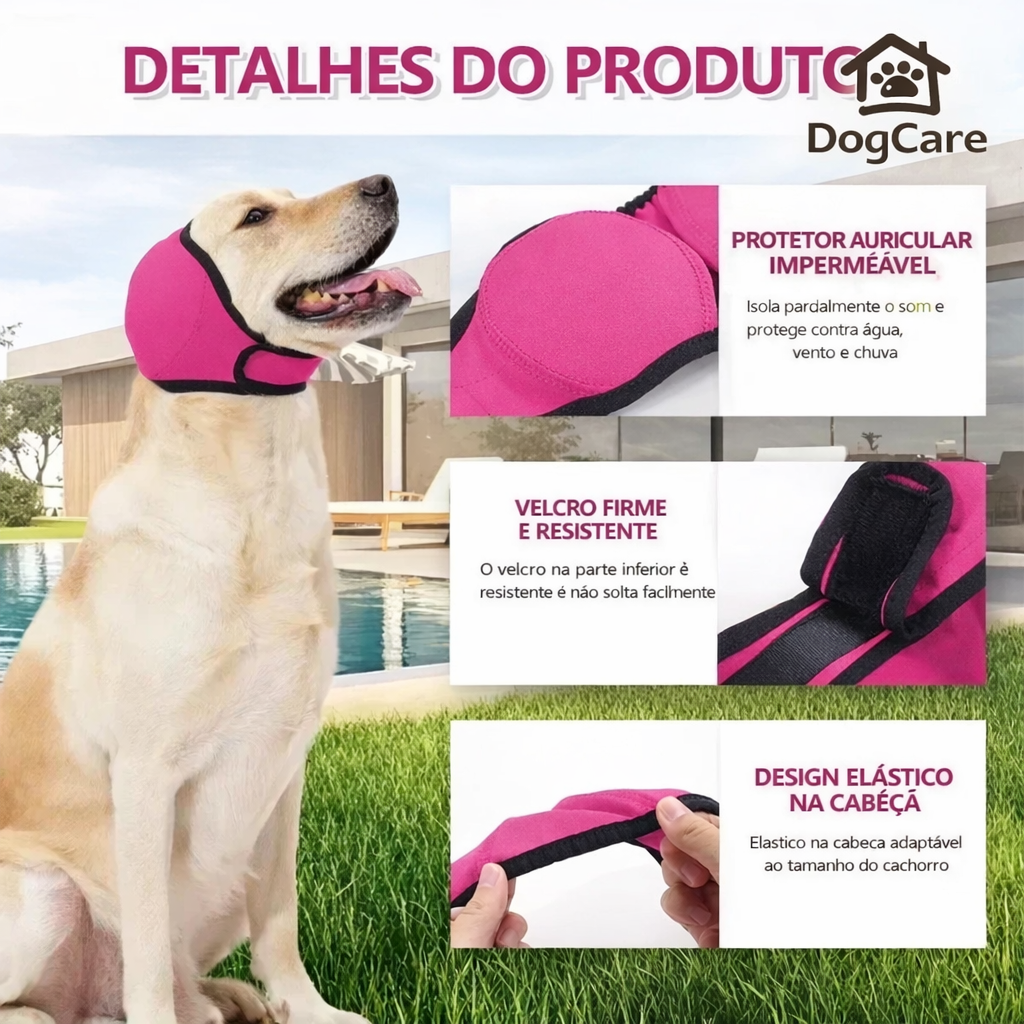 Touca Protetora Anti vento e Impermeável para Cães