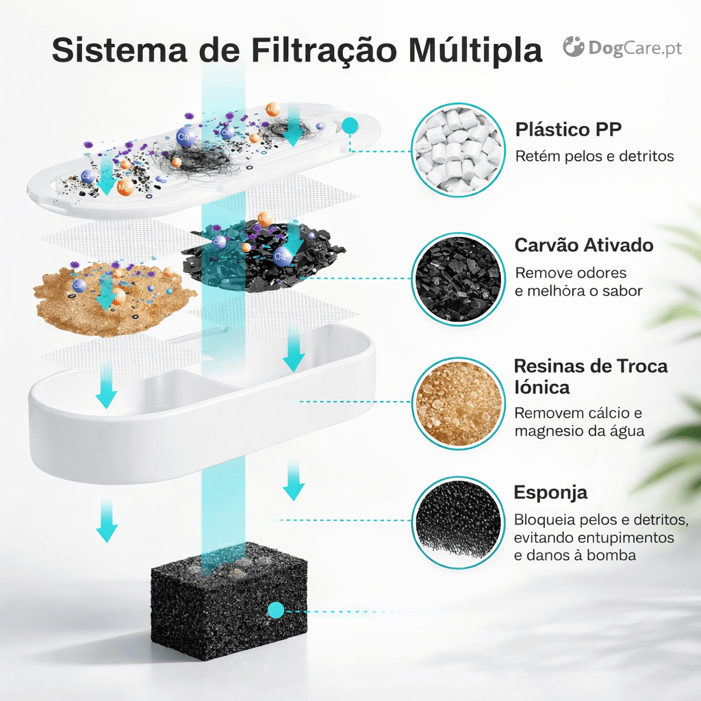 Fonte de Água Automática em Inox para Cães e Gatos – 2L - DogCare.pt