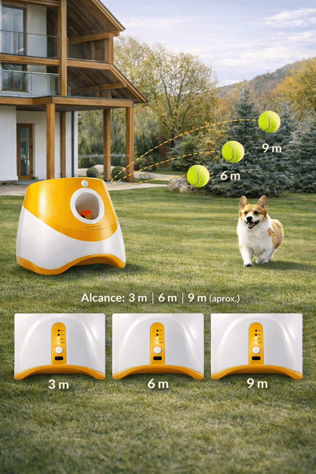 Lançador Automático de Bolas para Cães – Brinquedo Interativo com Sensor - DogCare.pt