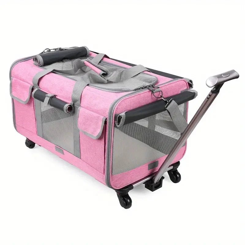 Mala de Transporte com Rodas para Cães – Dobrável e Portátil - DogCare.pt