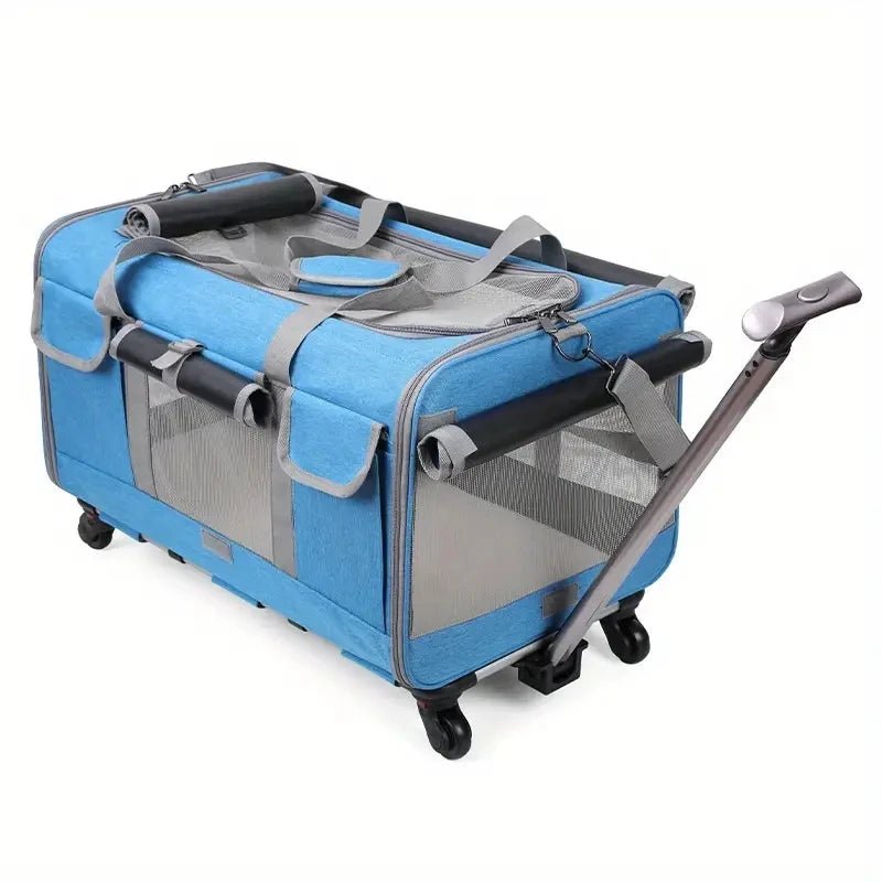 Mala de Transporte com Rodas para Cães – Dobrável e Portátil - DogCare.pt